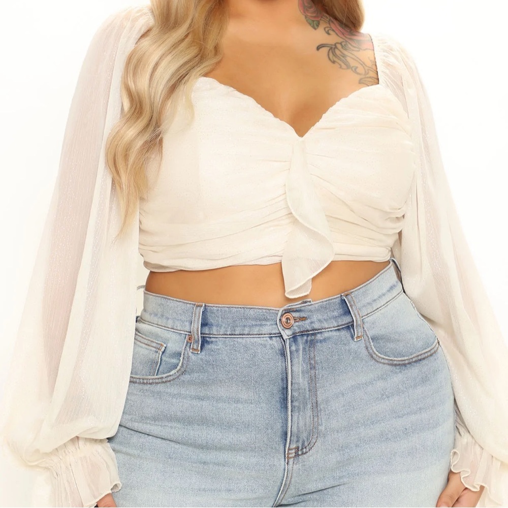 Holiday Crop Blouse